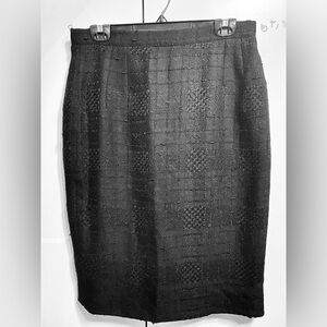 Valentino Black Pencil Skirt